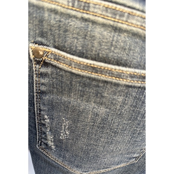 Judy Blue Denim Shorts Women's Size Medium Mid-Rise Cut-off Dark Wash Stretch - Picture 9 of 16